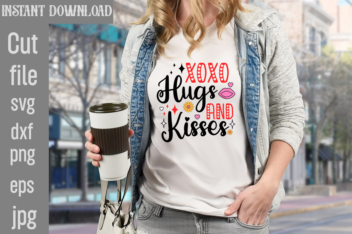 Xoxo Hugs and Kisses SVG Cut File Graphic by SimaCrafts · Creative Fabrica