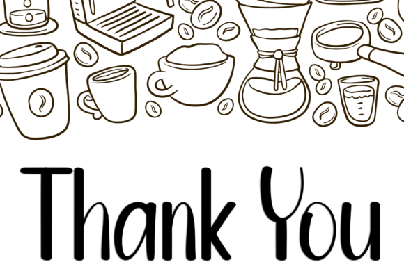 Coffee Handmade Font PNG with transparent background - Preview 6