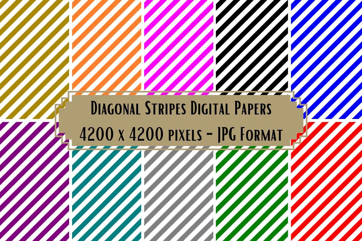 Diagonal Stripes Digital Papers Graphic by boy.banana · Creative Fabrica