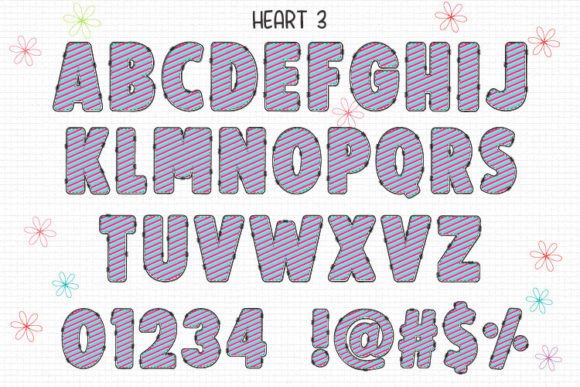 Heart Font - Preview 3
