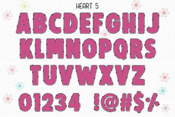 Heart Font - Preview 5