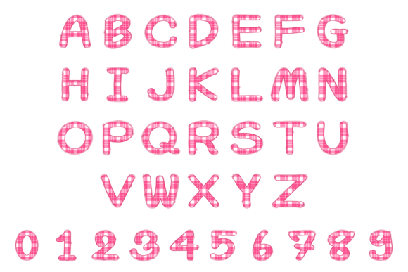 Plaid Font PNG with transparent background - Preview 2