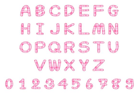 Plaid Font PNG with transparent background - Preview 3
