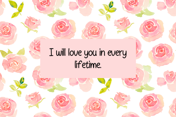 Roses Valentines Font PNG with transparent background - Preview 3
