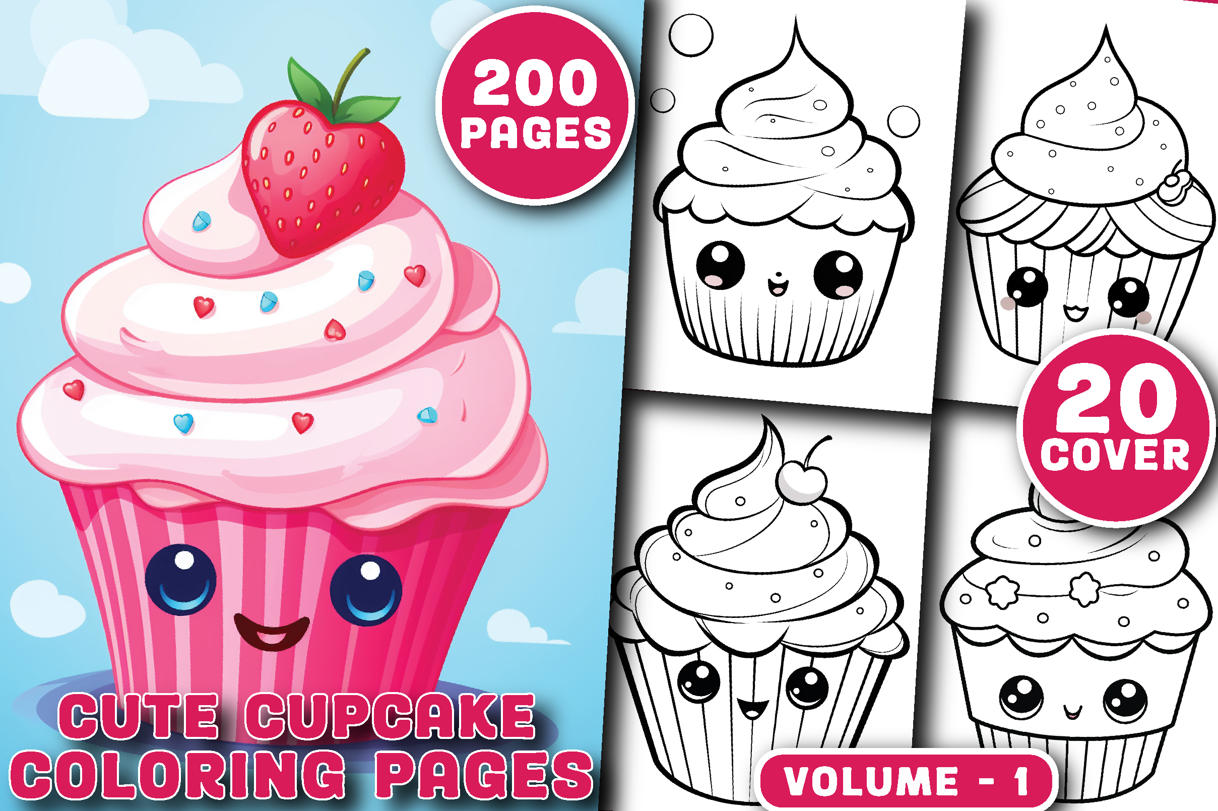 200 Cute Cupcake Coloring Pages for Kids