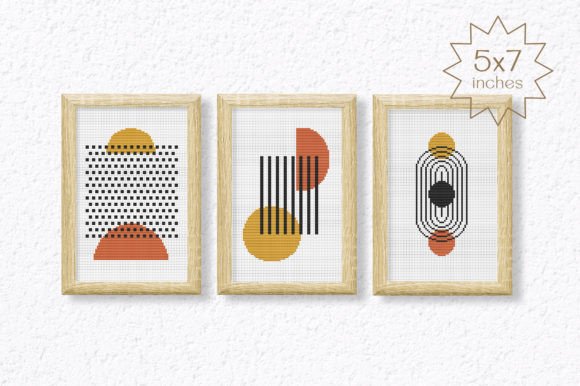 3 Abstract Cross Stitch Patterns PDF