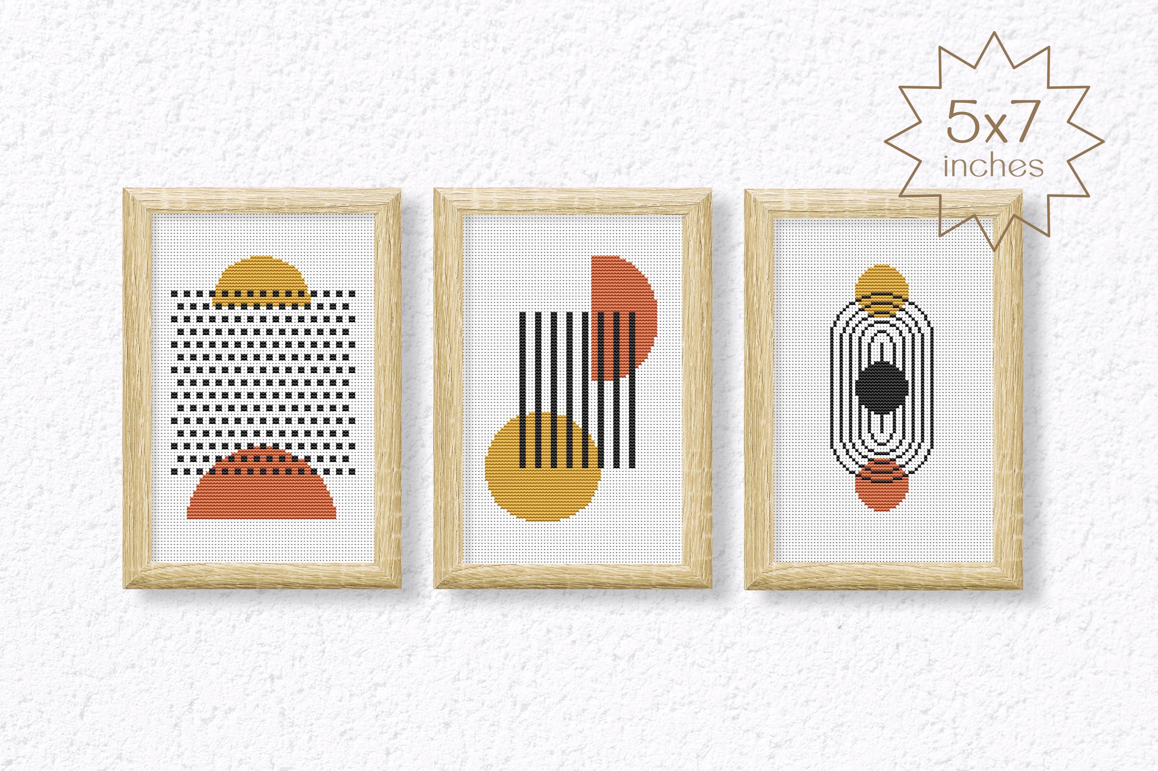 3 Abstract Cross Stitch Patterns PDF