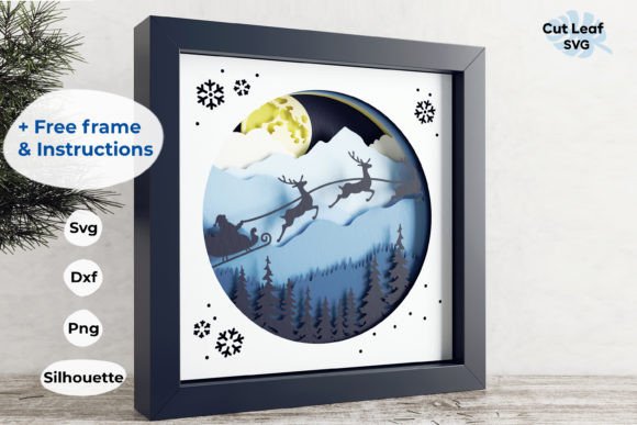 3D Santa Shadow Box Christmas Believe