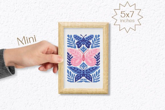 Abstract Butterfly Cross Stitch Pattern
