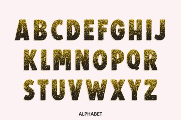 Confetti Gold Font - Preview 2