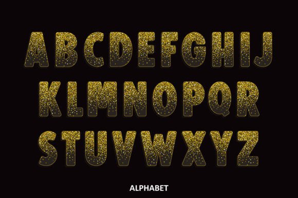 Confetti Gold Font - Preview 3