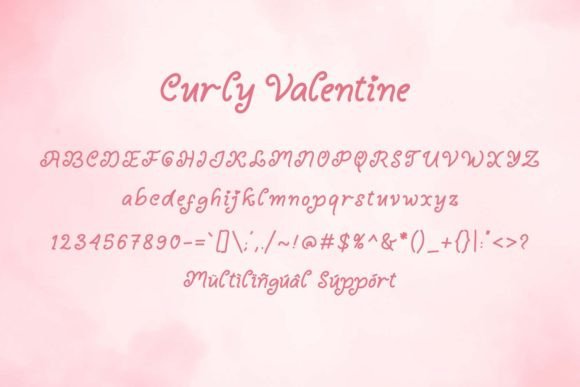 Curly Valentine Font - Preview 4