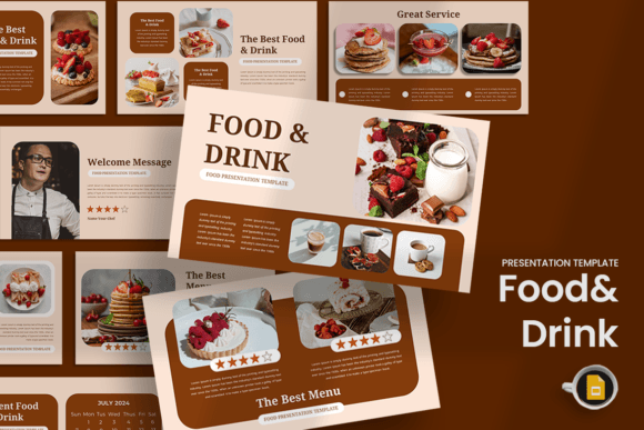 Preview of Food & Drink - Google Slides Template food presentation template