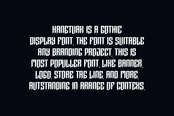 Hangtuak Font PNG with transparent background - Preview 1