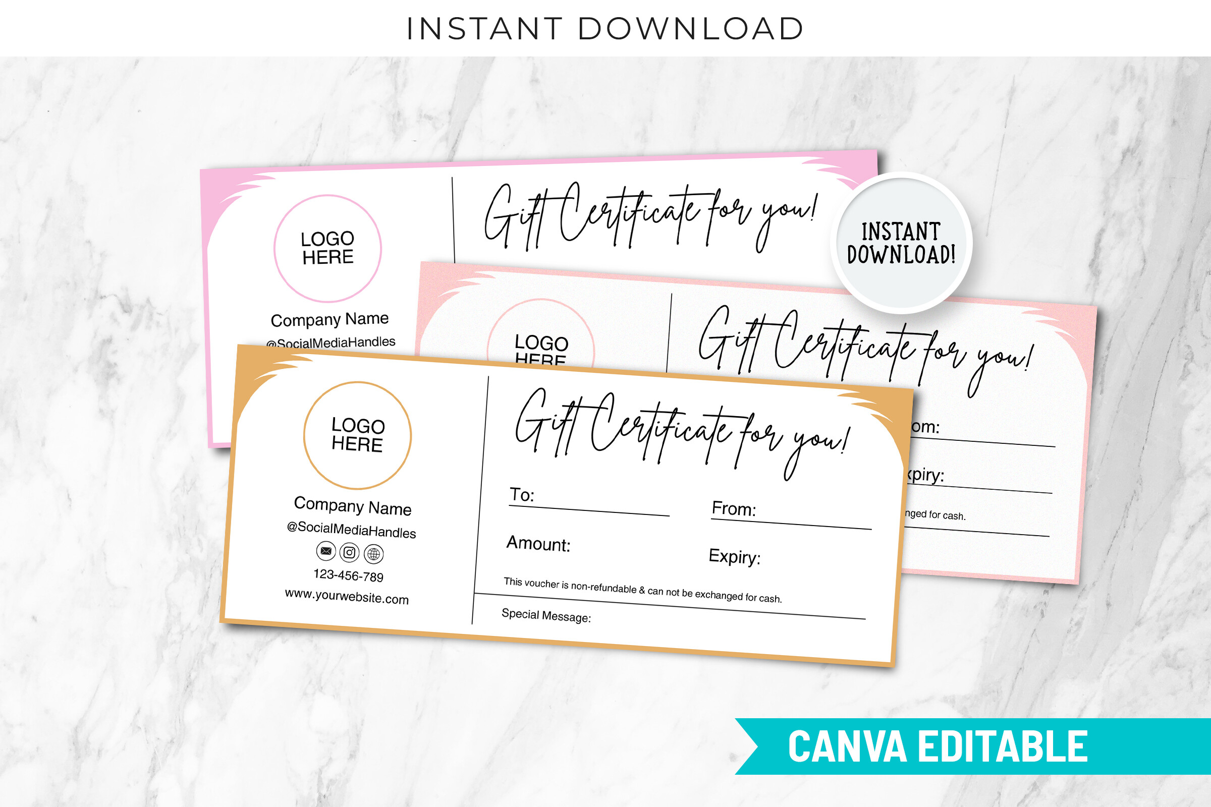 Minimal Gift Certificate Template PDF