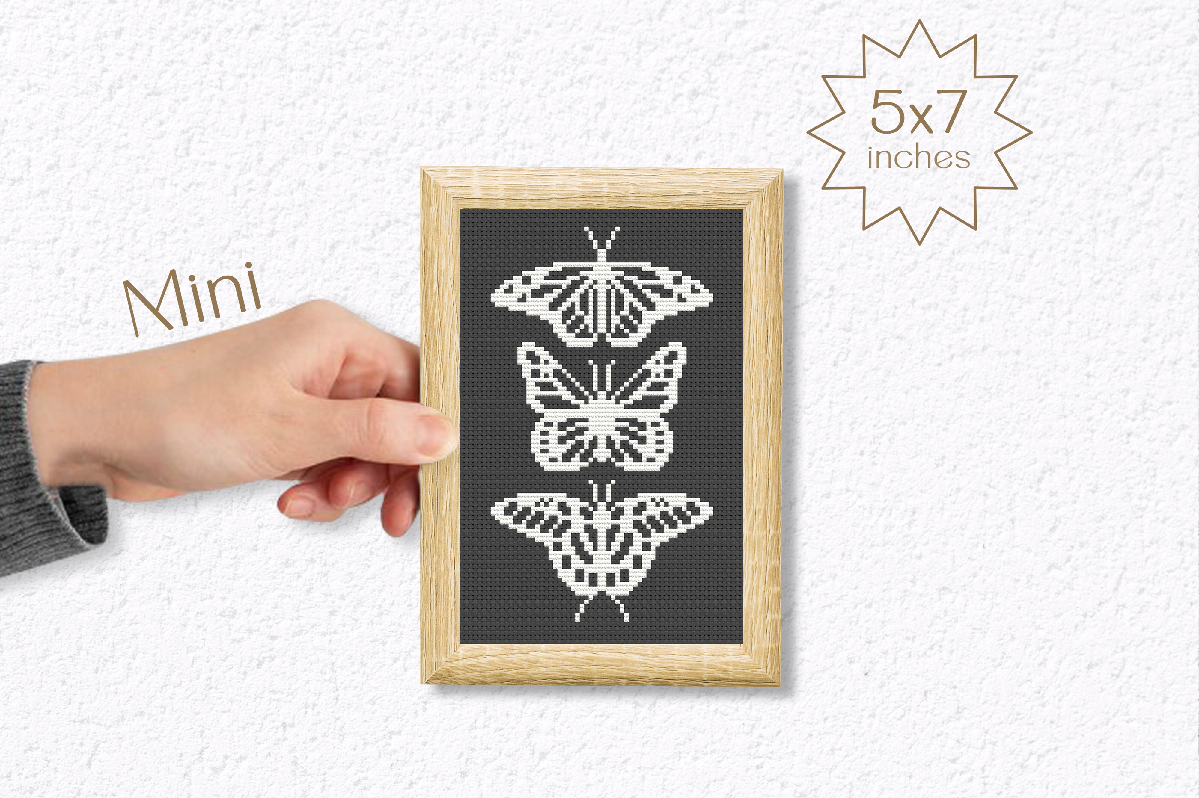 Modern Butterfly Cross Stitch Pattern