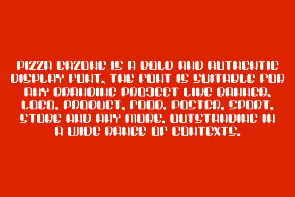 Pizza Gazone Font PNG with transparent background - Preview 3