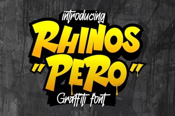 Rhinos Pero Font PNG with transparent background - Preview 1