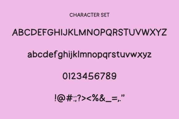Simple Monoline Font PNG with transparent background - Preview 4