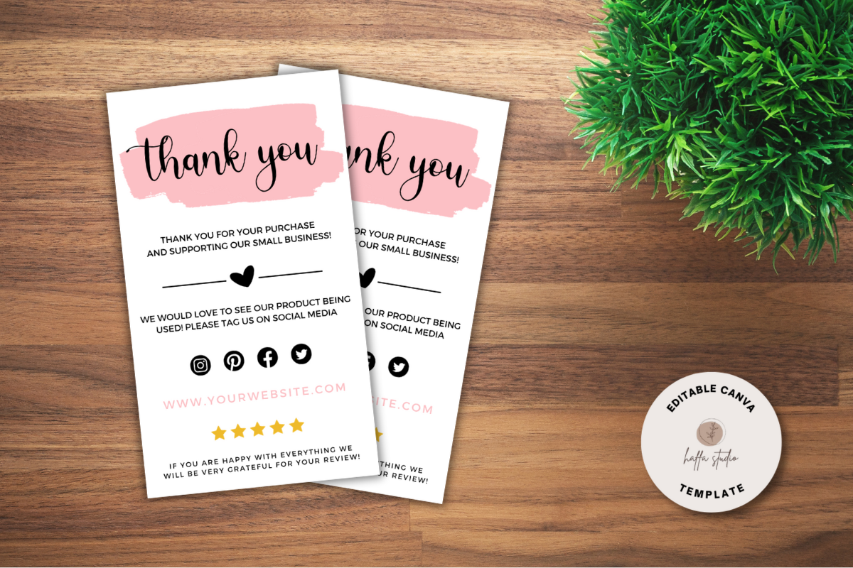 Editable Canva Thank You Card Template