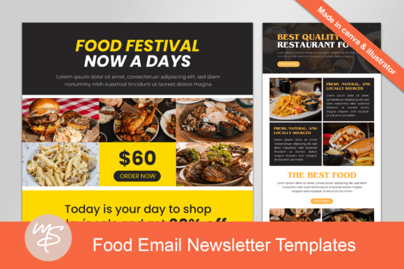 Food Email Marketing Canva Template Graphics 1