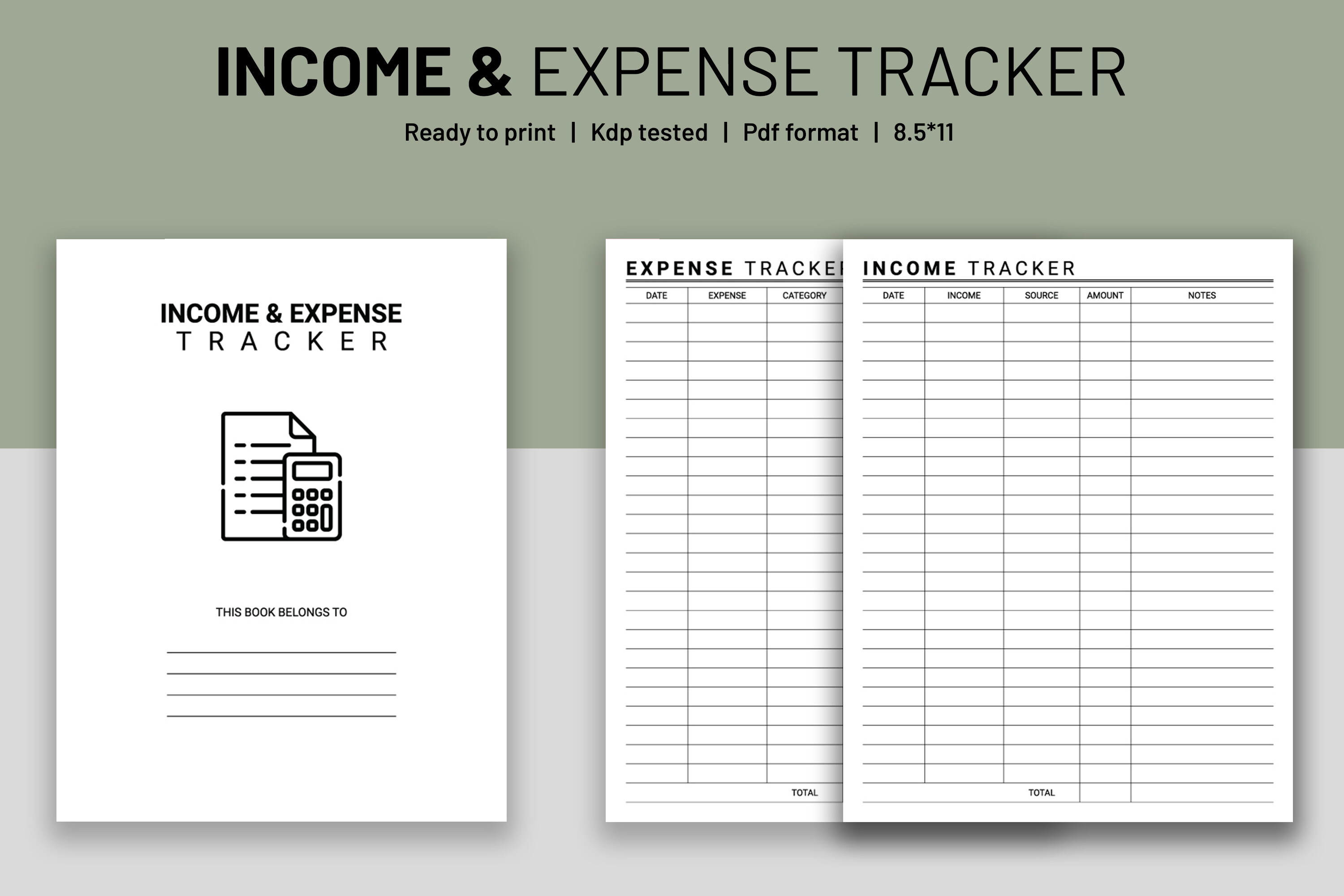 Income and Expense Tracker KDP Interior Graphic by MAYA DESIGN STORE ...