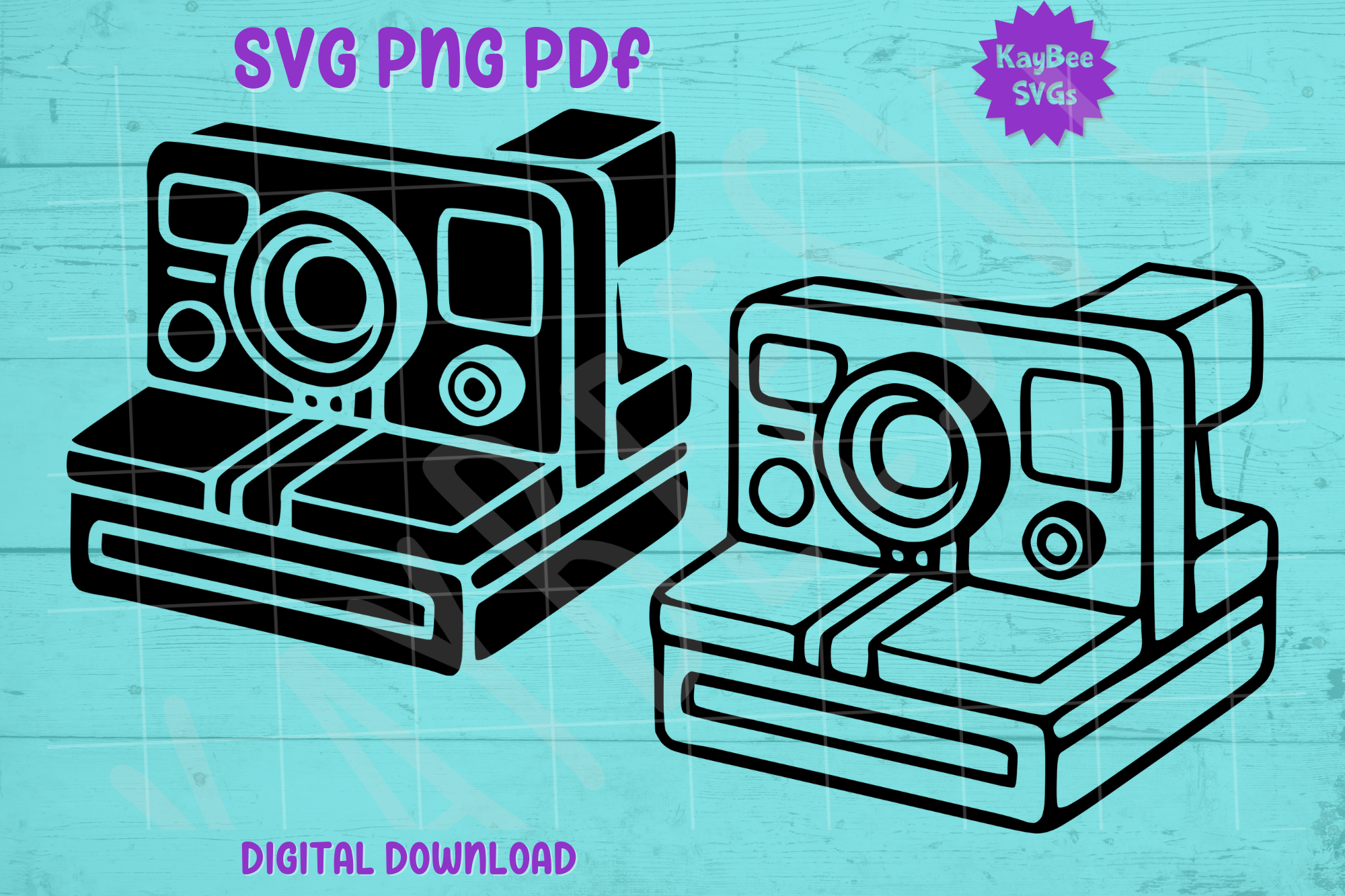 Retro Instant Camera SVG PNG PDF Graphic by kaybeesvgs · Creative Fabrica