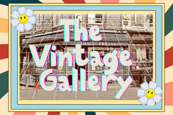 Retro Playful Font PNG with transparent background - Preview 1