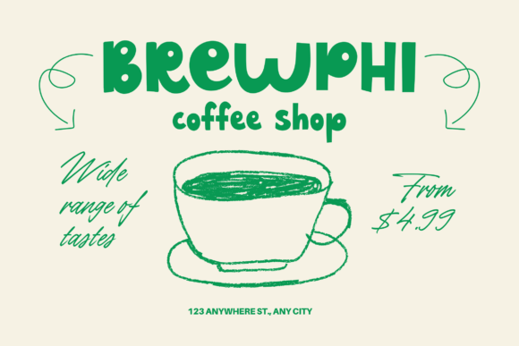Retro Playful Font PNG with transparent background - Preview 2