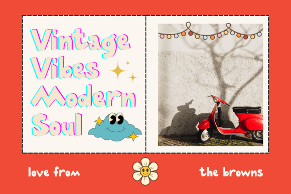 Retro Playful Font PNG with transparent background - Preview 3