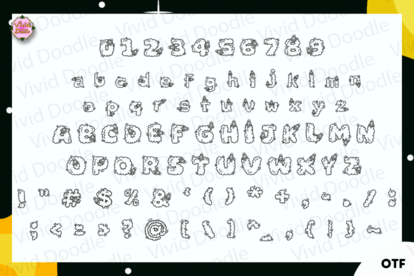 Rocket Cloudy Font PNG with transparent background - Preview 1