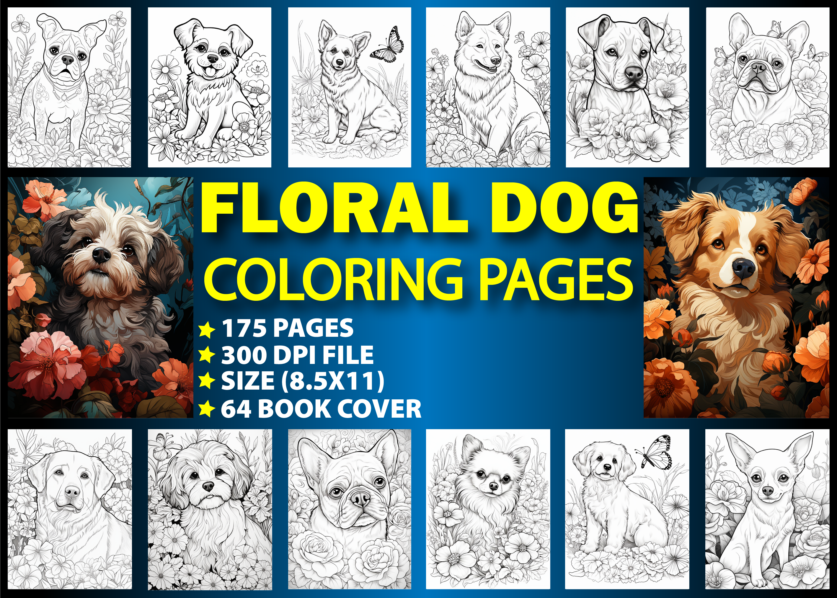 175 Realistic Dog Coloring Pages