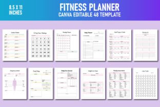 Fitness Planner Canva KDP Graphic by Lavlu Creative Zone · Creative Fabrica