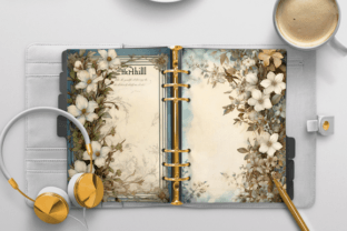 Jasmine Flower Junk Journal Pages Graphic by Cecily Arts · Creative Fabrica