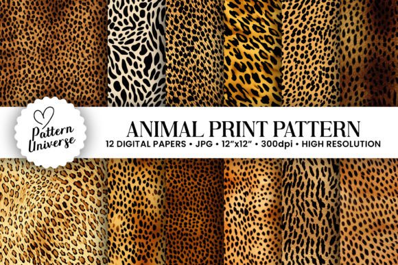 Leopard Print Pattern Digital Papers
