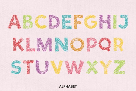 Sketch Doodles Font PNG with transparent background - Preview 3