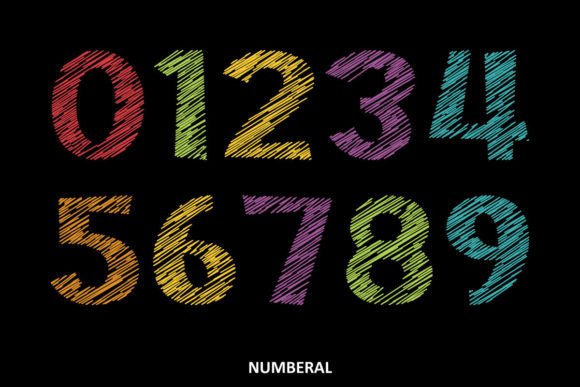 Sketch Doodles Font PNG with transparent background - Preview 4
