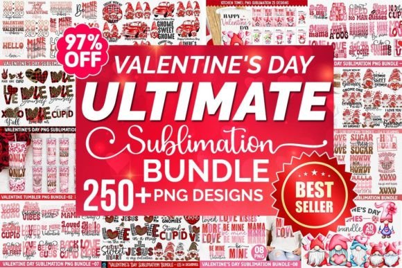 Preview of Ultimate Valentine Sublimation Bundle Valentine sublimation design