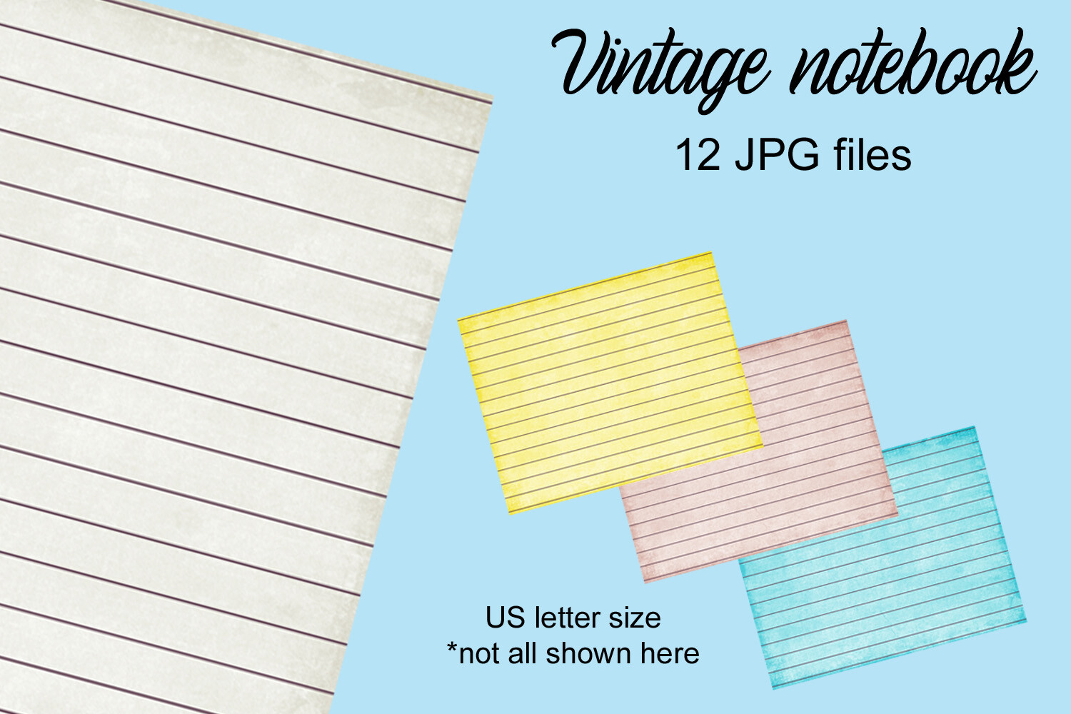 Vintage Notebook Journal Pages Graphic by Andrea Kostelic · Creative ...