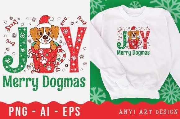 Preview of Coffee Dog Christmas Sublimation PNG T-shirt, sticker, and sublimation design