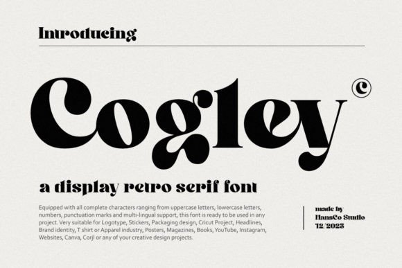 Cogley Serif Font By HansCo