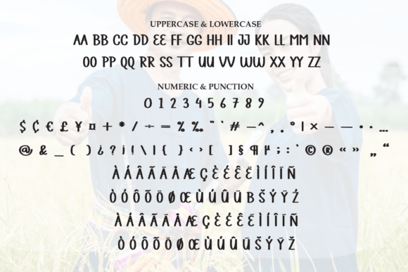 Happines Farmwork Font PNG with transparent background - Preview 6