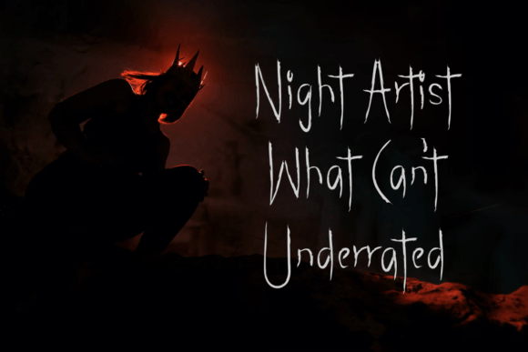 Night Raffelty Font PNG with transparent background - Preview 1