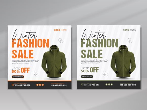 Winter Sale Instagram Post Template