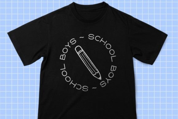 Minimalist School Font PNG with transparent background - Preview 3