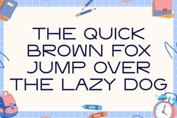 Minimalist School Font PNG with transparent background - Preview 5