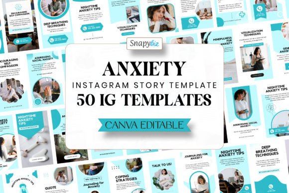 Anxiety Instagram Canva Story Template Graphics 1