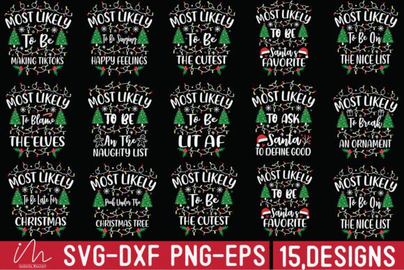 Funny Christmas Bundle, Most Likely Svg