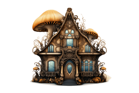 Magic House. Sublimation Illustration