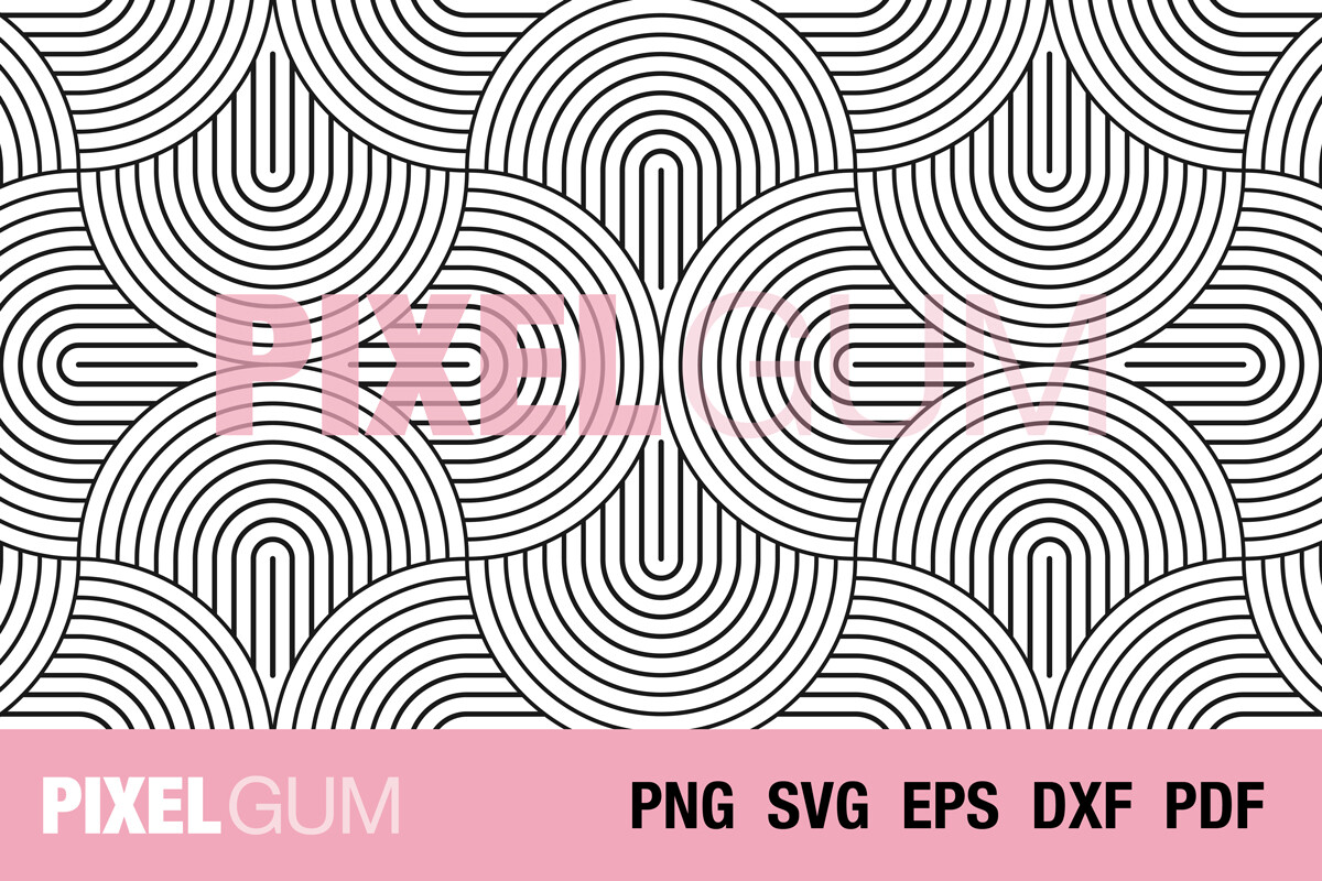 Seamless Interwoven Arch Pattern Vector Graphic by PixelGum · Creative ...